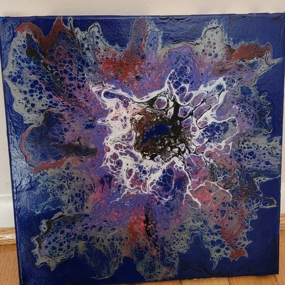 Hand made by K.Senkute 12x12 acrylic blow/spin 2024 - Picture 2 of 5